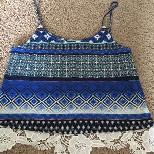 A blue tank top from Charlotte Russe